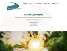 Tablet Screenshot of patentlawgroup.com